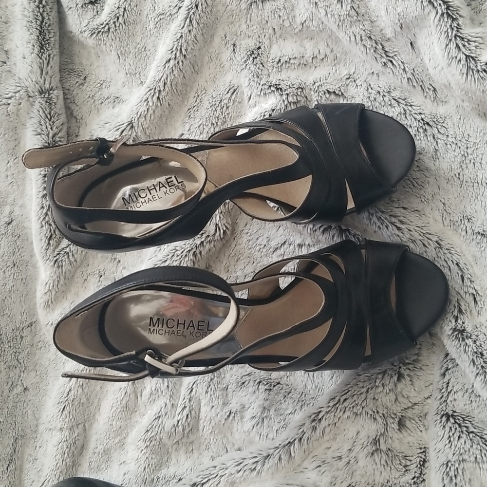 Michael Kors Strappy Open Toed Pumps, Size 8